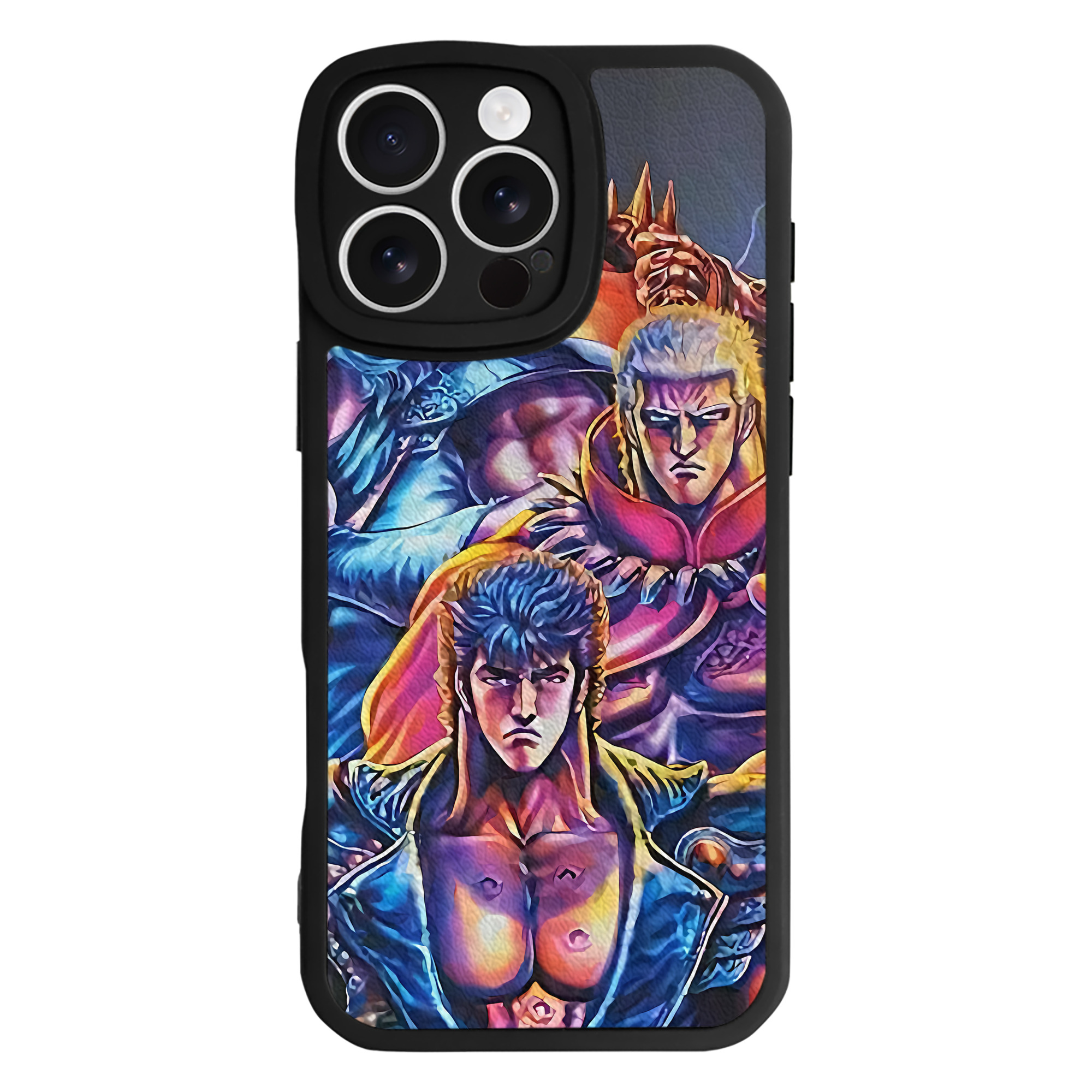 （画像用） 北斗の拳 Fist of the North Star 【iPhone 16シリーズ対応】シリコンスマホケース（レザー調） 材質：シリコン